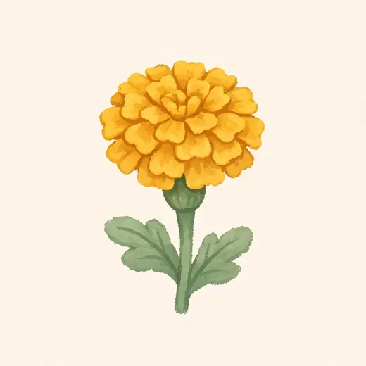 A painted marigold from the Journal