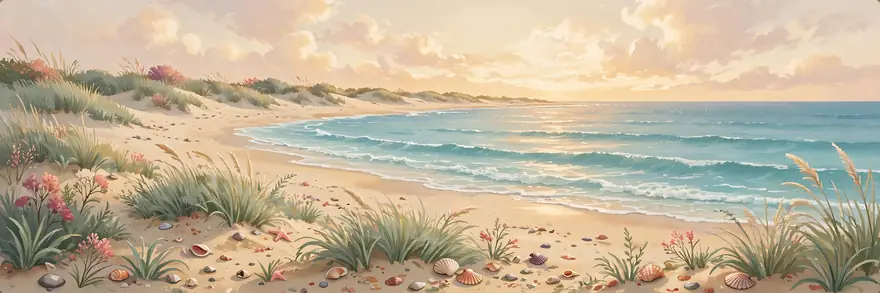 A painted garden by the coast
