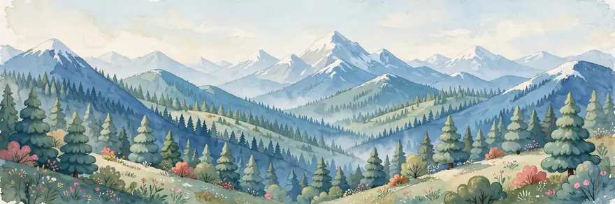 A painted garden in the mountains